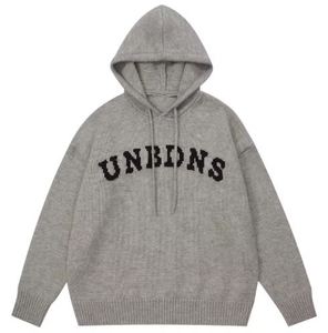 สเวตเตอร์ถักผ้าแจ็คการ์ดมีฮู้ดสำหรับผู้ชายสเวตเตอร์ถักสไตล์ลำลองอบอุ่นเหมาะกับฤดูหนาว - Product Image 4