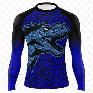 Nueva llegada de alta calidad de logotipo personalizado Casual Rash Guards para hombres Top-Graio Gym Fitness Wear - Product Image 4