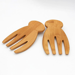 <b>Wooden</b> <b>salad</b> claws natural bamboo wood food <b>server</b> for <b>salads</b> tossing handmade kitchen accessories - Product Image 1