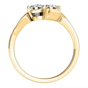 Anillo de Oro Amarillo de 14K con Dos Piedras Trenzadas y Detalles de Diamantes de 1.13ct - Product Image 2