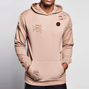 Sweat-shirts à capuche pour hommes, de haute qualité, écologiques, en coton/polyester, légers, effet usé, mode hiver, séchage rapide - Product Image 2