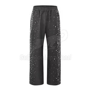 Pantalones Deportivos con Pedrería al por Mayor, Pantalones Deportivos Personalizados con Cristales de Moda en Venta - Product Image 1