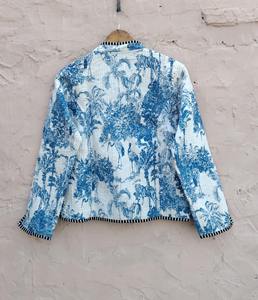 Manteau matelassé indien 100% coton fait main, pièce de superposition chaude unique et confortable pour les jours froids, cadeau pour son Noël - Product Image 5