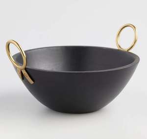 Tendance gros poignée en métal or et noir bol article de vente chaude bol décoratif pour bol de fruits décor à la maison - Product Image 3