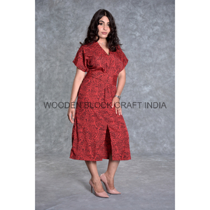 Tuniques Baho, robe midi faite à la main en Inde, robe midi en soie de luxe pour femmes, tenue de soirée, robe à manches courtes, tenue d'été - Product Image 4