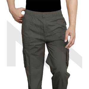 Pantalones cargo para hombre, pantalones de senderismo ajustables para entrenamiento de trabajadores, pantalones cargo informales transpirables de algodón para exteriores de alta calidad - Product Image 4