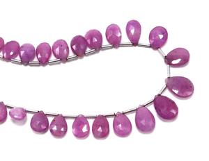 ลูกปัดทับทิมแซฟไฟร์เหลี่ยมเพชรพลอยรูปหยดน้ำตาลูกปัดแซฟไฟร์ทับทิมธรรมชาติลูกปัดทำเครื่องประดับขนาด8นิ้ว - Product Image 3