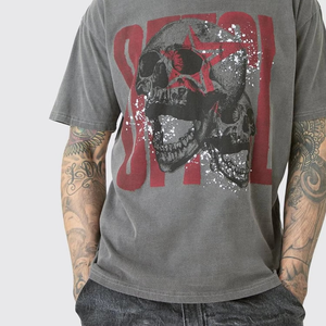 Heavyweight 100% cotton biểu tượng tùy chỉnh chất lượng cao thân thiện với môi thoải mái phù hợp với quá khổ T-Shirts phòng tập thể dục cổ điển axit rửa - Product Image 3