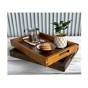 ถาดงานฝีมือธรรมชาติสำหรับการตกแต่งภายในที่ทันสมัยหรือคลาสสิกเรียบง่ายเหมาะสำหรับเสิร์ฟขนมกาแฟหรือของจำเป็น - Product Image 6