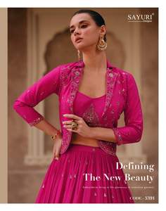 Dernier Designer Chinnon Soie Organza Imprimé Choli par Fab Zone Saree de Haute Qualité avec Salwar Kameez Lehenga Choli pour les Fêtes - Product Image 5