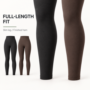 <span class=keywords><strong>Leggings</strong></span> da Donna a Vita Alta 250g, Colore Marrone Cacao Personalizzabile, Vestibilità Slim, Pantaloni per Uso Quotidiano, Colori OEM - Product Image 5