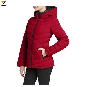 แจ็กเก็ตขนเป็ดหนากันลมและกันน้ำของผู้หญิงเสื้อโค้ทขนเป็ดอบอุ่นมีการออกแบบให้ความอบอับเบิ้ลตามสั่ง - Product Image 4