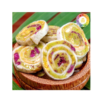 Spécialités traditionnelles vietnamiennes Bonbons à la noix de coco Bonbons mous à la noix de coco avec différentes couleurs Coco confit avec de nombreuses saveurs