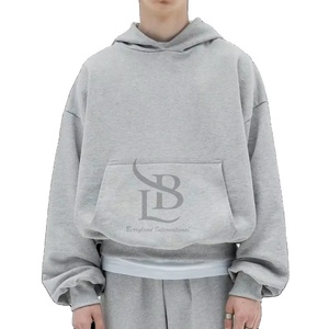 Sudadera con capucha recortada pesada con logotipo personalizado para hombre, sudaderas con capucha y sudaderas de gran tamaño, Jersey de algodón, Sudadera con capucha de gran tamaño - Product Image 6