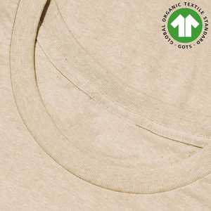 Camiseta de la Serie Artística Limitada para Hombre - Beige Natural o Neutro Claro, 100% Algodón Orgánico con Patrones Únicos Teñidos con Plantas - Product Image 2