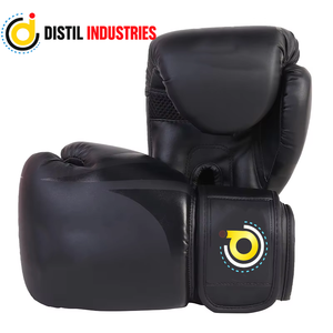 Gants de boxe en cuir noir, gants d'entraînement pour arts martiaux, gants de pratique pour sac de frappe, pour salle de boxe - Product Image 5