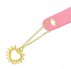 Pinzas de pestañas con punta de oro rosa con amuleto colgante Herramienta de pestañas de volumen de ángulo de 90 grados - Product Image 4