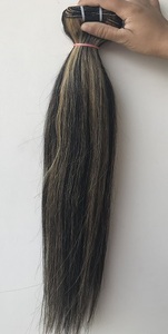 Mechones de cabello humano brasileño, extensiones de cabello humano 100% virgen, 1b/27 ombré, con cutícula completa - Product Image 3