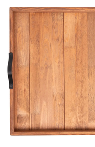 Gran oferta para bandeja rectangular de madera de mango diseño costero rústico con asas de Metal para desayuno Hogar y hoteles para bodas - Product Image 5