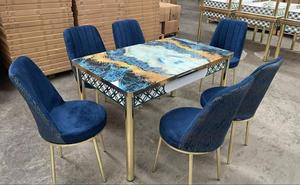 Ensembles de salle à manger modernes et convertibles de luxe, classiques et élégants, en bois et métal, pour la maison, la cuisine, l'hôtel, le restaurant, les villas et les espaces de vie - Product Image 2