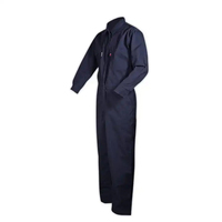 Combinaison de travail pour homme en coton bleu roi classique, respirante, de haute qualité, avec impression par transfert thermique, manches longues et fermeture éclair