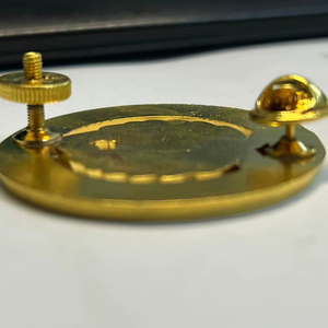 State of Qatar Style Badge with <b>Beads</b> Sew-On Zinc Alloy Metal - Product Image 2