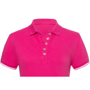 ผ้าเทอร์รี่สำหรับเสื้อผู้หญิง ผสมสแปนเด็กซ์/คอตตอน/ใยไผ่ ระบายอากาศได้ดี เป็นมิตรกับสิ่งแวดล้อม ลายนูน ปักลาย แขนครึ่งตัว ทรงปกติ - Product Image 4