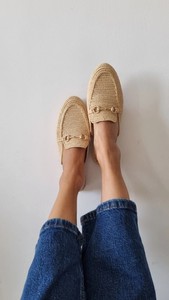 Sandalias de rafia natural hechas a mano personalizadas, zapatos de rafia de mujer, mulas de rafia hechas a mano, sandalias de verano, rafia marroquí - Product Image 2