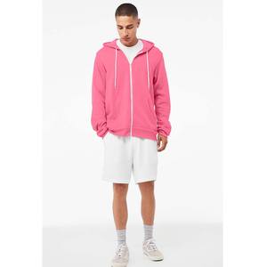 Sweat à capuche imprimé Bella en toile personnalisé 100% coton de qualité supérieure sérigraphie avec fermeture éclair complète - Product Image 6