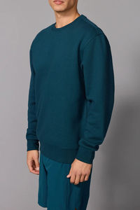 Sudadera de invierno de manga larga personalizada para hombre, jersey de color sólido con cuello redondo de Algodón 100% con logotipo personalizado y bordado OEM - Product Image 3