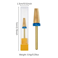 Forets à ongles en carbure de tungstène or rose, outils de manucure et pédicure à grain 2XC