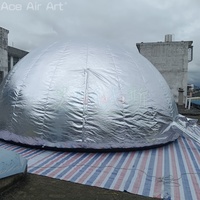 Aceairart 3D Projection Mapping Argent Gonflable Planétarium Dôme pour l'école Enseignement Parties Événements Tentes sur le thème de l'espace