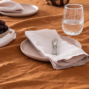 Serviettes en tissu de lin adoucies en argile, serviettes lavées à la main pour Noël, mariage et fête, serviettes de table de cuisine écologiques - Product Image 4