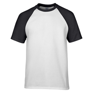 Chemises à manches raglan vierges au toucher polyester et coton avec logo personnalisé t-shirts de baseball raglan à manches courtes pour hommes et femmes - Product Image 3