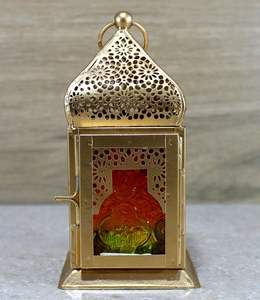 โคมไฟแขวนในสวนชุบเหล็กสำหรับโถเทียนโมร็อกโกมีเอกลักษณ์ในการออกแบบสำหรับตกแต่งบ้านและสวน - Product Image 5