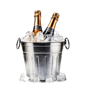 Vino y cubo de hielo de acero inoxidable antiguo moderno del superventas Material metálico empaquetado en cartón para bares y fiestas - Product Image 1