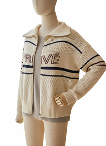 Suéter de Cuello en V Unisex Personalizado OEM para Invierno, Suéter de Lana de Manga Larga, Cárdigan de Punto al por Mayor con Diseño Fair Isle, Jacquard Argyle con Cremallera - Product Image 5