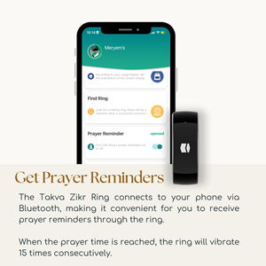 Anillo Tasbih Islámico Moderno e Innovador, Resistente al Agua, de 18-20-22 mm, Anillo TAKVA Zikr para Tasbih Digital Atemporal con Qibla - Product Image 5