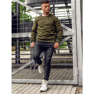 Sweatshirts à col rond pour hommes avec logo personnalisé de haute qualité Sweats à capuche de service OEM avec design haute visibilité - Product Image 4