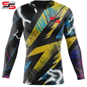 Jiu Jitsu Rashguard ของผู้ชายพิมพ์ลายซับลิเมชันแบบแห้งเร็วและระบายอากาศได้ดีพร้อมโลโก้ของคุณเองสำหรับ MMA - Product Image 5