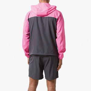 Conjunto de Chaqueta Cortavientos y Pantalones Cortos Deportivos de Poliéster para Hombre, Diseño Personalizado de Moda, Chaqueta Cortavientos de Nailon con Cremallera Completa - Product Image 5