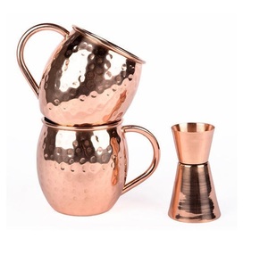 Tasse de mule de Moscou en acier inoxydable de haute qualité de 550ml en cuivre avec logo personnalisé fait à la main durable pour la maison et le bar - Product Image 3