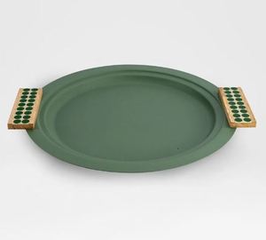 จานช็อคโกแลตและของหวานโลหะสีเขียวหรูหราออกแบบได้ตามต้องการสีเขียวสำหรับงานแต่งงานและรอมฎอน - Product Image 4