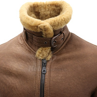 Vestes en peau de mouton 100% authentique, fabriquées sur mesure, pour hommes, décontractées, imperméables, écologiques, avec logo sur le devant, faible MOQ