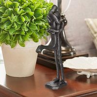 Sculpture en métal Decor - Iron Bust Statue Cadeaux pour la décoration de la maison Couple Steel Figurine Year Wedding Anniversary for