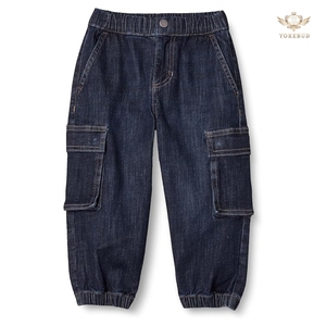 Garçons et tout-petits Stretch Denim Cargo Jean Confortable Doux Coton Jeans Décontracté Multi Poche Durable Enfants Pantalon En Gros OEM - Product Image 1