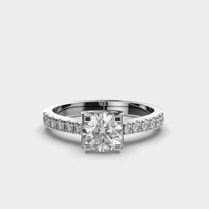 Anillo de Compromiso Solitario de Moissanita Cultivada en Laboratorio, Corte Redondo, 1.50 Quilates, para Mujer, Joyería de Moda, Regalo para Días y Ocasiones Especiales - Product Image 4