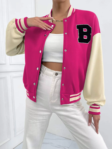 Chaqueta Varsity Personalizada con Parches para Mujer, Diseño All Star Fearless, Ropa Urbana - Product Image 6