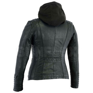 Chaqueta de cuero de color sólido de nuevo diseño para mujer Ropa de calle transpirable con procesamiento terminado - Product Image 3