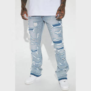 <b>men's</b> pantswashed new style <b>jeans</b> straight pants pure color trend new fashion loose long pants high street denim trousers - Product Image 1
